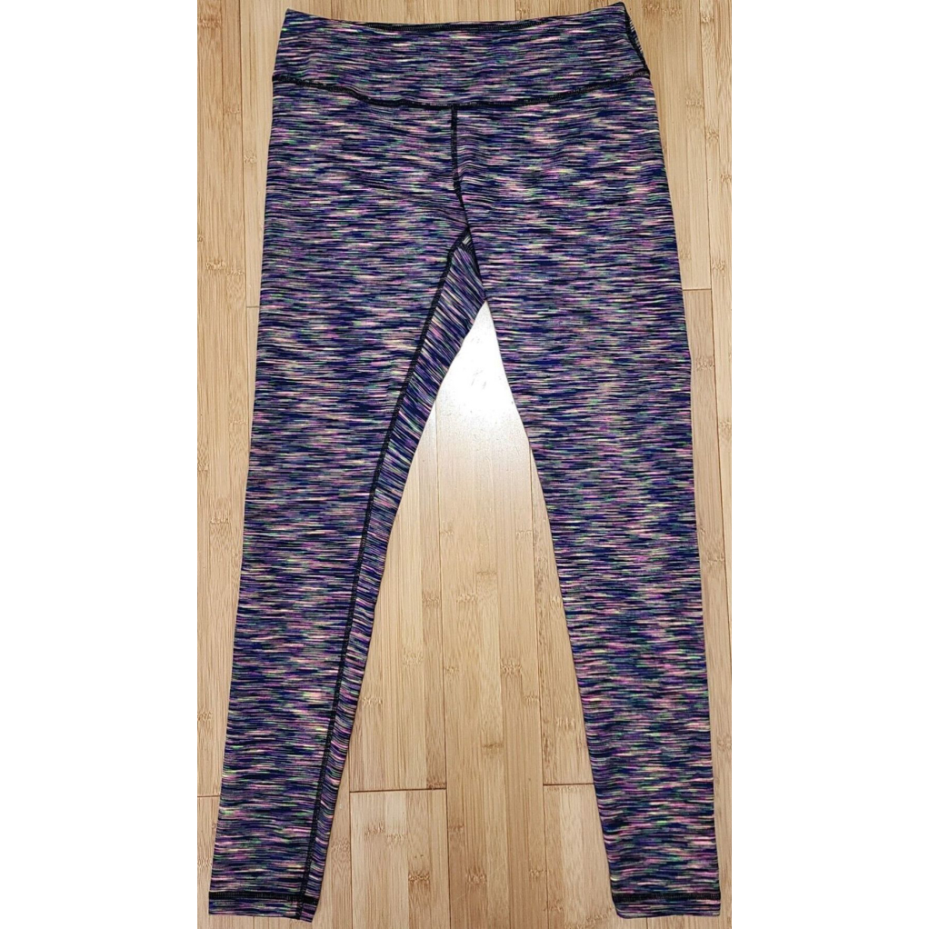 Zella Cosmic Space Dye Leggings Key Pocket Purple Blue Stretch Womens M Yoga Gym